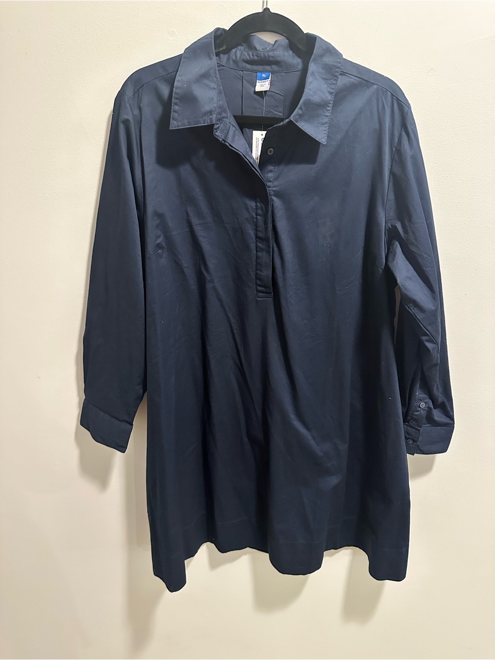Old Navy Dark Navy Button-Front Shirt Dress